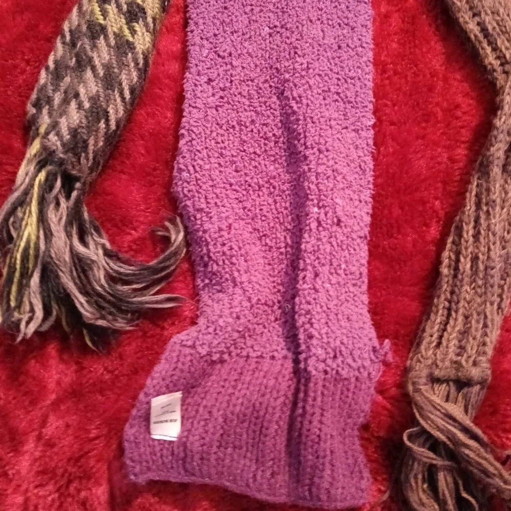 3 long winter scarves